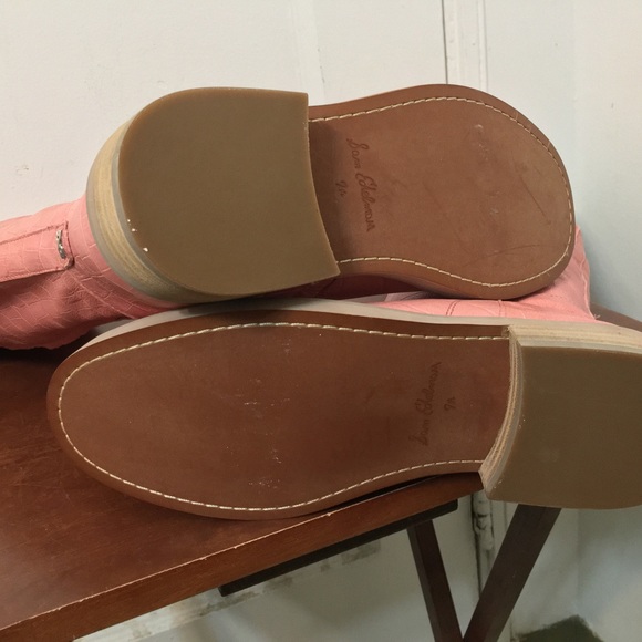 Sam Edelman Fable Cedarwood Croc Leather block Heel Rounded Toe Knee High Boots - Picture 10 of 11